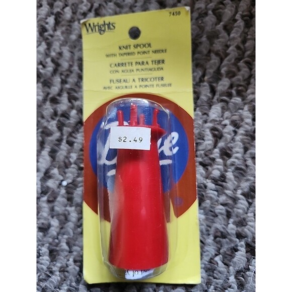 Vintage Wrights Knit Spool Knitting Tool No. 7450 3-1/8" Long  Factory Sealed - Picture 1 of 7